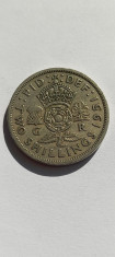 moneda 2 shillings 1951 marea britanie foto