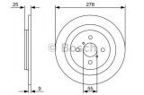 Disc frana TOYOTA YARIS (P13) (2010 - 2016) BOSCH 0 986 479 360