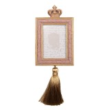 Cumpara ieftin Rama foto perete polirasina roz aurie 9x2x25 cm / 6x9 cm
