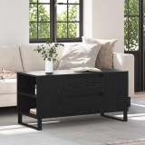 vidaXL Masă de cafea Stejar Negru 102 x 44,5 x 50 cm Lemn compozit 882698