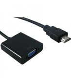 Adaptor MYCON HDMI la VGA T-M 12cm Negru, CON3200