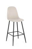 Cumpara ieftin Set 4 scaune bar negru bej Irelia 44x53x112h