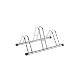 Suport de 3 biciclete de culoare argintie Cod:567040520RM