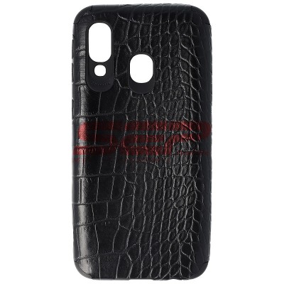 Toc TPU Leather Crocodile Samsung Galaxy A40 Black foto