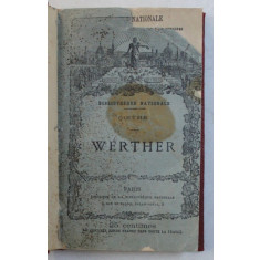 WERTHER par GOETHE , 1873