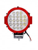 Proiector LED Auto Offroad 63W/12V-24V, 4410 Lumeni, Rosu, Spot Beam 30 Grade, Xenon Bright