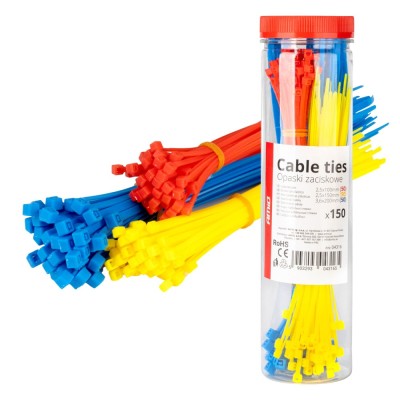 Set fasete din plastic multicolore set de 150 buc; AMIO AutoDrive ProParts foto