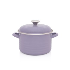 Metalac Oala 4 L cu capac Standard Wave Lila Pastel Metalacemail/20 cm/4 L/lila pastel