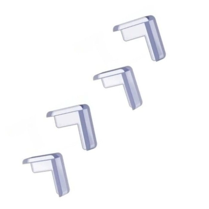 Set 4 protectii pentru colturi mobila, silicon, transparent, pentru siguranta copiilor