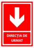 Semn de directie de urmat sageata in jos