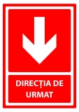 Semn de directie de urmat sageata in jos