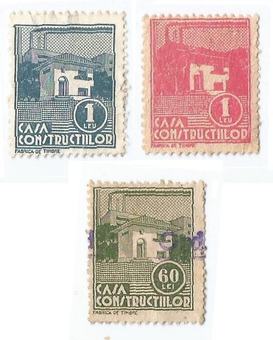 *Romania, lot 1096 cu 3 timbre fiscale de asigurari, 1939-1947, oblit./NG