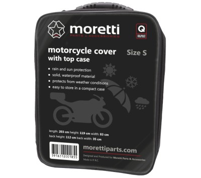 Prelata moto impermeabila, pentru motociclete cu top case, marime S Cod Produs: MX_NEW POKMOR001 foto