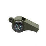 Cumpara ieftin Fluier 3 in 1 IdeallStore&reg; Verde: Busola, Termometru, Urgente, Drumetii, Camping, ABS, 6 cm