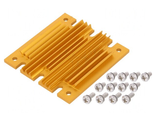Radiator extrudat cu aripioare BGA aurie 61x58mm