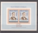 Paraguay 1963 UNO day imperf. sheet Mi.B44 MNH M.227, Nestampilat