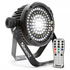 Beamz BS98 LED-STROBE STROBOSCOP, 98XSMD-LEDS DMX, telecomanda IR, alb foto