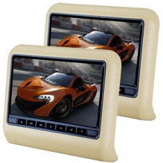 Monitoare DVD pentru Tetiere auto Avi USB AV IN SD CARD Display 9" culoare BEJ