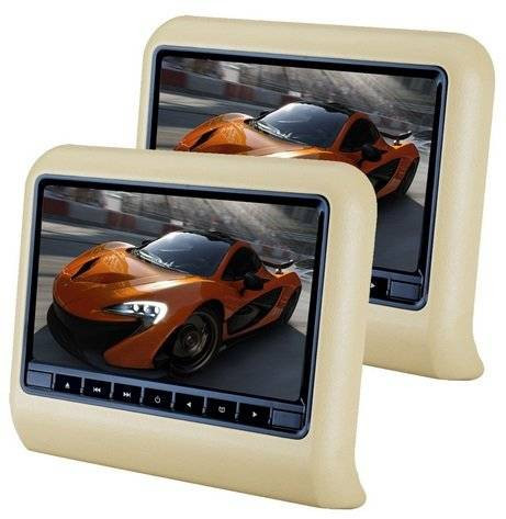 Monitoare DVD pentru Tetiere auto Avi USB AV IN SD CARD Display 9&quot; culoare BEJ