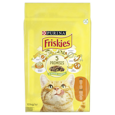 FRISKIES cu carne de pui şi legume 10kg foto