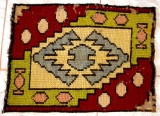 Carpeta populara traditionala mica, cusuta manual, motiv popular vechime 100 ani