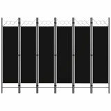 Cumpara ieftin Paravan de camera cu 6 panouri, negru, 240 x 180 cm
