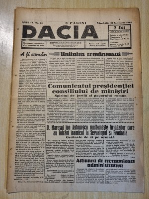 Dacia 31 ianuarie 1942-cronica lugojului,filmul pinocchio,stiri de pe front foto