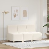 VidaXL Fotoliu 3 pcs Crem 55 x 74 x 82 cm Țesătură de catifea