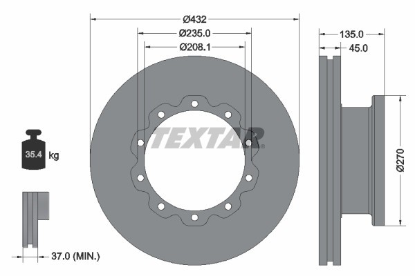 TEXTAR 93087000 Disc frana