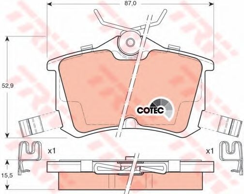 Set placute frana,frana disc HONDA ACCORD VI (CG, CK) (1997 - 2003) TRW GDB3190