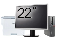 Pachet Calculator Second Hand LENOVO ThinkCentre M910s SFF, Intel Core i3-6100 3.70GHz, 8GB DDR4, 256GB SSD + Monitor 22&amp;quot; &amp; Imprimanta Brother HL