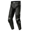 Pantaloni Moto Alpinestars Missile V3 Airflow Leather Pants, Negru/Alb, Marime 56