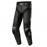 Cumpara ieftin Pantaloni Moto Alpinestars Missile V3 Airflow Leather Pants, Negru/Alb, Marime 48