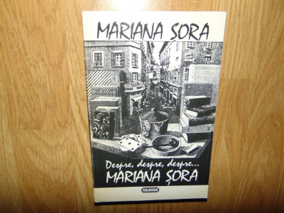 Mariana Sora Despre,despre,despre Mariana Sora Ed.Nemira anul 1995 foto