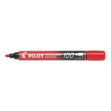 Marker permanent Pilot P100 1.0 mm varf rotund, rosu
