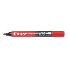 Marker permanent Pilot P100 1.0 mm varf rotund, rosu