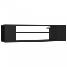 Dulap TV suspendat, negru, 100x30x26,5 cm, PAL foto