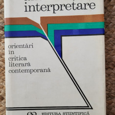 ANALIZA SI INTERPRETARE ~ ORIENTARI IN CRITICA LITERARA CONTEMPORANA