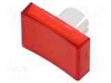 Lentilă roșie din plastic 16mm pentru buton EAO seria 51