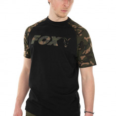 TRICOU FOX BLACK / CAMO RAGLAN T