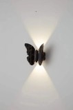 Cumpara ieftin Aplica LED Fluture, Negru+ Gold, Exterior, 6W, Lumina Calda