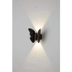Aplica LED Fluture, Negru+ Gold, Exterior, 6W, Lumina Calda