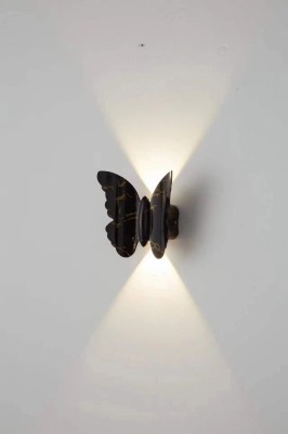 Aplica LED Fluture, Negru+ Gold, Exterior, 6W, Lumina Calda foto