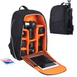 Cumpara ieftin Rucsac pentru camera, echipament foto, impermeabil, 43 x 30 x 19.5 cm, negru portocaliu, Dactylion