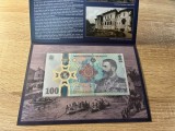 Bancnotă 100 Lei 2024 &ndash; Regele Carol I &ndash; 185 Ani | Ediție Aniversară BNR + Pliant Original