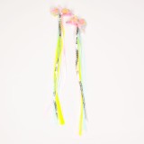 Set 2 clame de par cu suvite multicolore si fundita