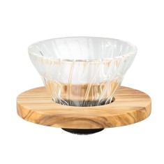 Hario V60 Glass Dripper 02 Olive Wood
