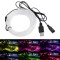 Lumini ambientale auto LED RGB, conectare USB cu telecomanda pe fir, 3 metri, BZRSH