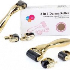 Aparat Masaj Facial Derma Roller 3In1 Ace Din Titan Titanium Gold