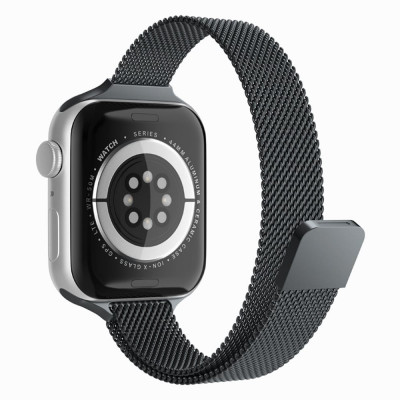 Curea pentru Apple Watch 1/2/3/4/5/6/7/8/SE/SE 2 (38/40/41mm) - Techsuit Watchband (W034) - Black foto